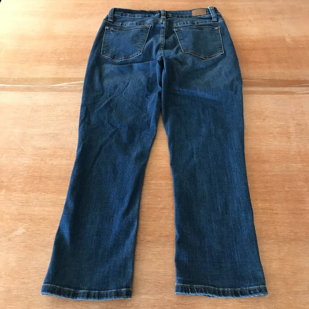 Judy Blue Capri Fit Jeans Women 28 Blue Mid Rise Dark Wash Stretch Preppy 18751 - Picture 2 of 14